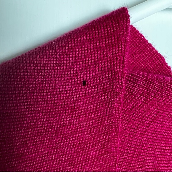 Talbots - Magenta Cardigan‎ with Rhinestone Buttons - Sz. LP - Picture 6 of 7